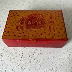 Vintage Decorative Box with Embossed Design
